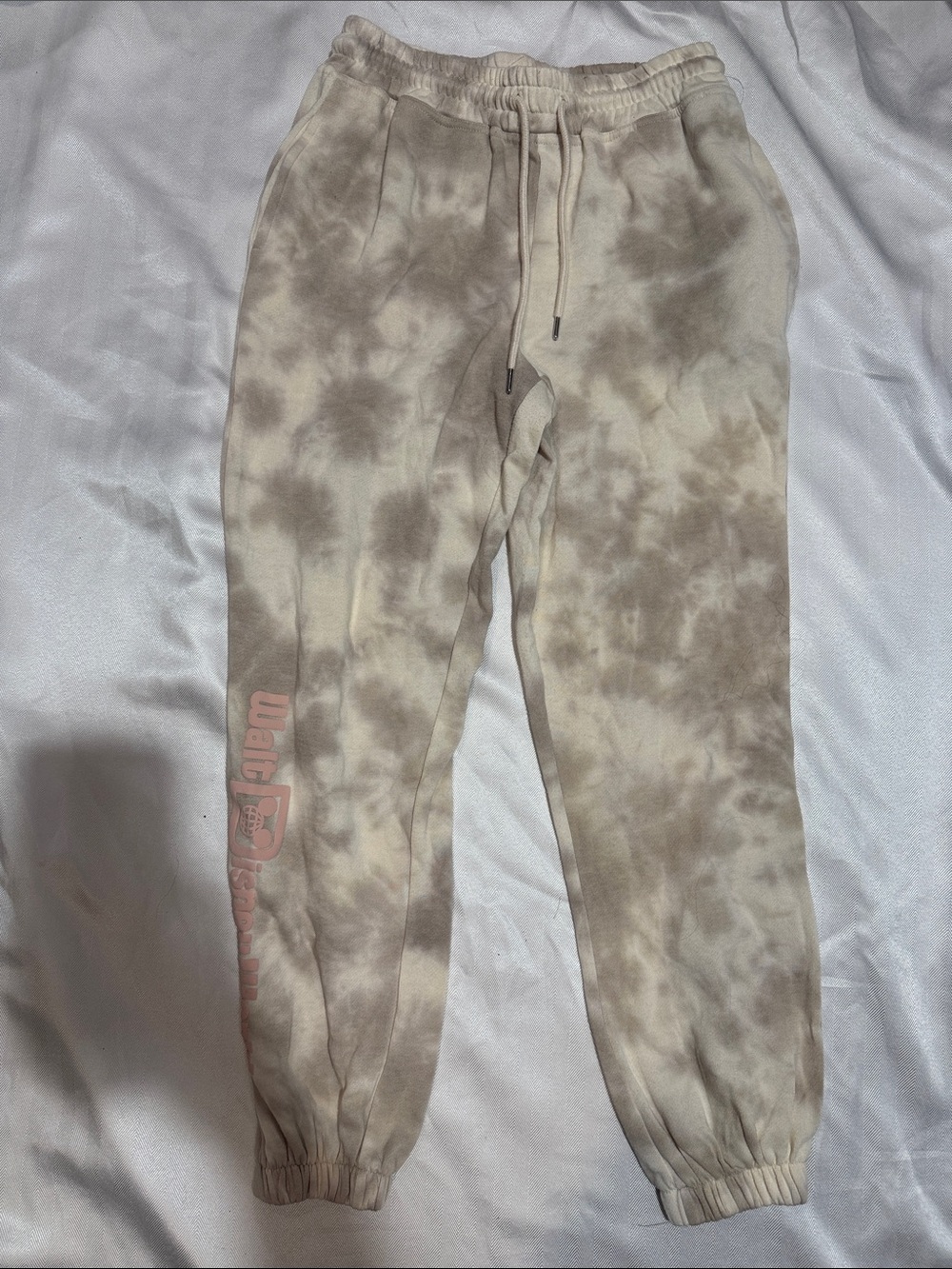 Disney Beige Tie-Dye Jogger Sweatpants